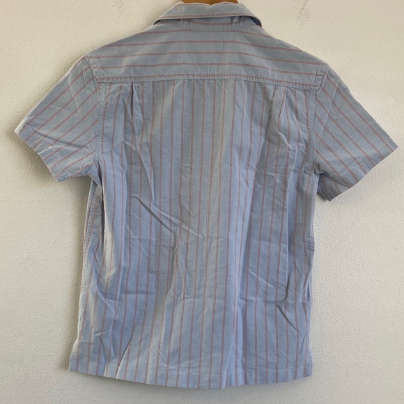 J Crew‎ Crewcuts Light Blue and Pink Striped Shirt Size 12 - Picture 5 of 5